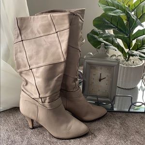 Taupe calf boots. Nine West!
